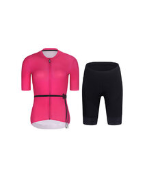 RIVANELLE Kolesarski dres kratek rokav in kratke hlače - LOVELY - črna/rožnata